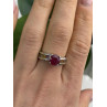TGGC 925 Sterling Silver Ruby & Multi Color Spinel Stones Ring Size 8