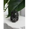 SD Filigree 925 Sterling Silver Black Spinel Ring Size 6