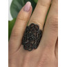 SD Filigree 925 Sterling Silver Black Spinel Ring Size 6