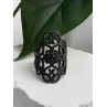 SD Filigree 925 Sterling Silver Black Spinel Ring Size 6