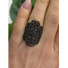 SD Filigree 925 Sterling Silver Black Spinel Ring Size 6