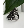 SD Filigree 925 Sterling Silver Black Spinel Ring Size 6