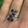 925 Sterling Silver Black Star Sapphire Ring Size 7