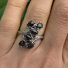 925 Sterling Silver Black Star Sapphire Ring Size 7