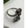 925 Sterling Silver Black Star Sapphire Ring Size 7
