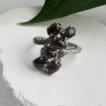 925 Sterling Silver Black Star Sapphire Ring Size 7
