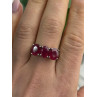 TGGC 925 Sterling Silver Ruby Ring Size 9