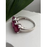 TGGC 925 Sterling Silver Ruby Ring Size 9