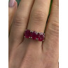 TGGC 925 Sterling Silver Ruby Ring Size 9