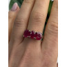 TGGC 925 Sterling Silver Ruby Ring Size 9