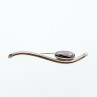 Vintage 925 Sterling Silver Hematite Brooch