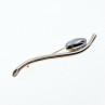 Vintage 925 Sterling Silver Hematite Brooch