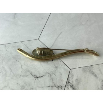 Vintage 925 Sterling Silver Hematite Brooch