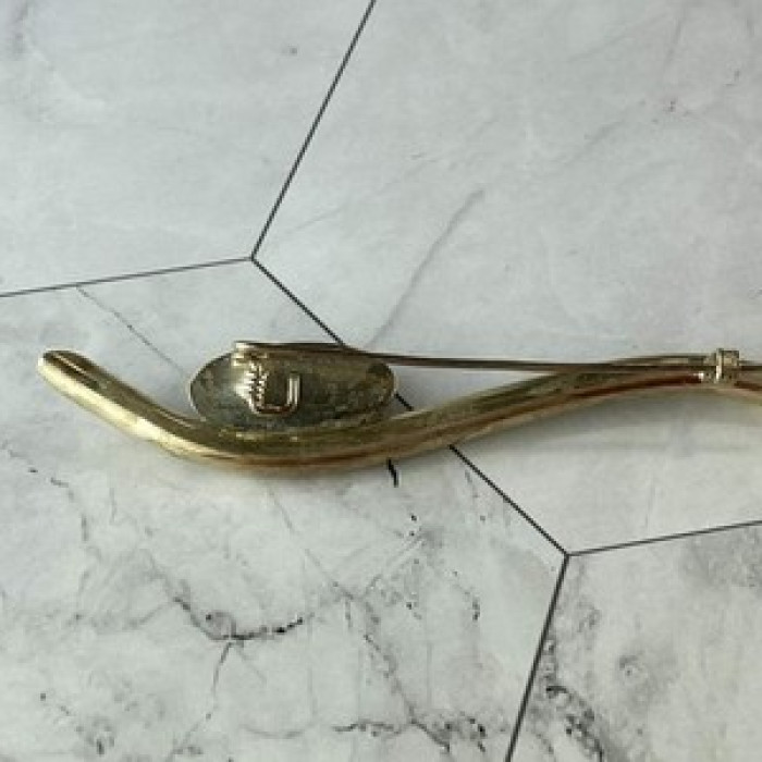 Vintage 925 Sterling Silver Hematite Brooch