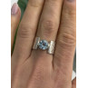 Beautiful 925 Sterling Silver Blue Sky Topaz Ring Size 8
