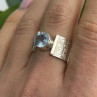 Beautiful 925 Sterling Silver Blue Sky Topaz Ring Size 8