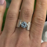 Beautiful 925 Sterling Silver Blue Sky Topaz Ring Size 8