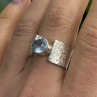 Beautiful 925 Sterling Silver Blue Sky Topaz Ring Size 8