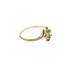 10K YELLOW GOLD PERIDOT & DIAMONDS RING SIZE 7