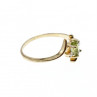 10K Yellow Gold Peridot & Diamonds Ring Size 7