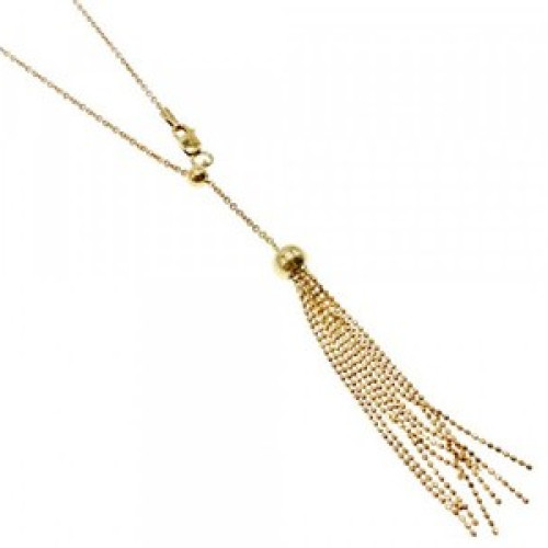 925 Sterling Silver Gold Plated Necklace - Chain  Italy