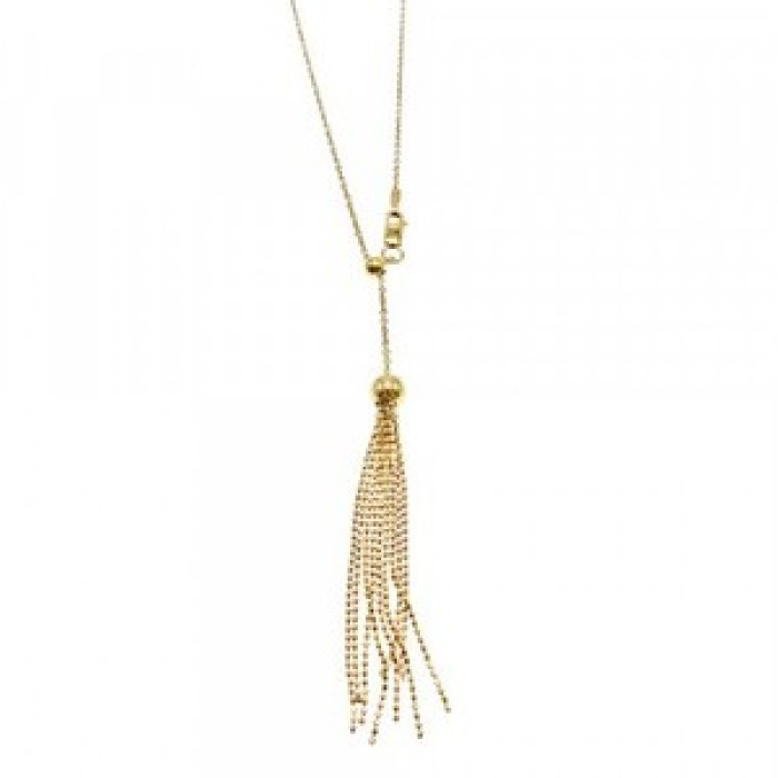 925 Sterling Silver Gold Plated Necklace - Chain  Italy