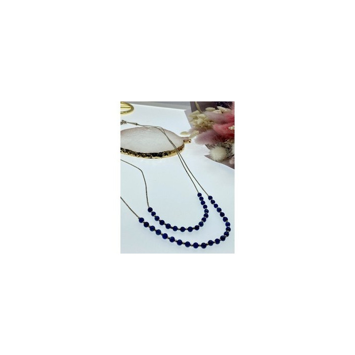 925 Sterling Silver Blue Agate Necklace