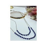 925 Sterling Silver Blue Agate Necklace