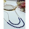 925 Sterling Silver Blue Agate Necklace