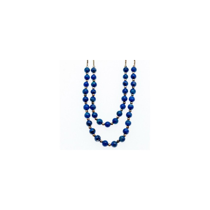 925 Sterling Silver Blue Agate Necklace