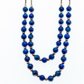925 Sterling Silver Blue Agate Necklace