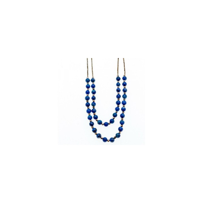 925 Sterling Silver Blue Agate Necklace