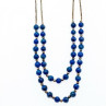 925 Sterling Silver Blue Agate Necklace
