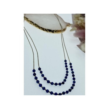 925 Sterling Silver Blue Agate Necklace