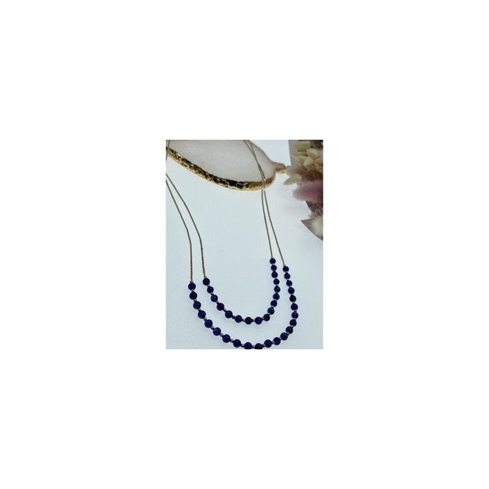 925 Sterling Silver Blue Agate Necklace