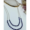 925 Sterling Silver Blue Agate Necklace