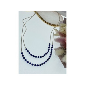 925 Sterling Silver Blue Agate Necklace