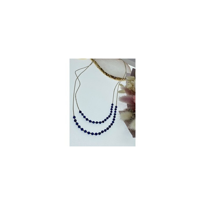 925 Sterling Silver Blue Agate Necklace