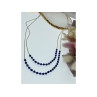 925 Sterling Silver Blue Agate Necklace