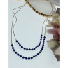 925 Sterling Silver Blue Agate Necklace