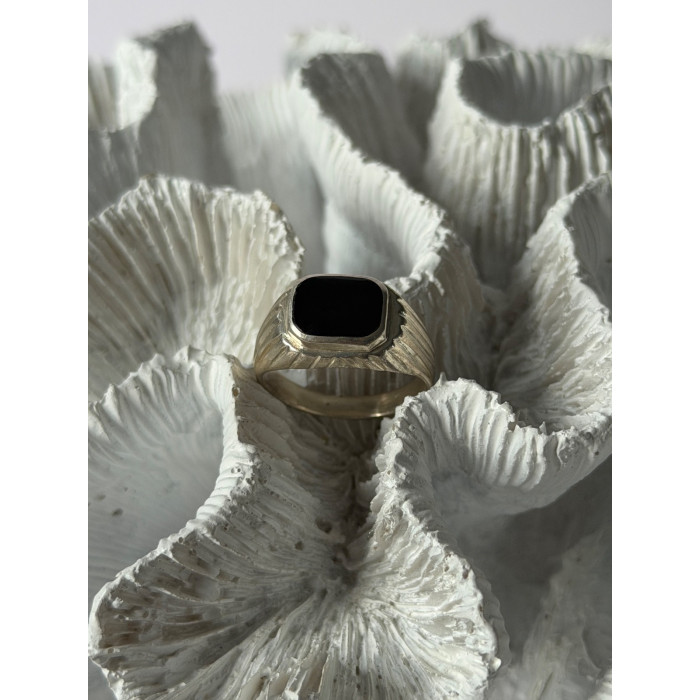 925 Sterling Silver Onyx Ring Size 7