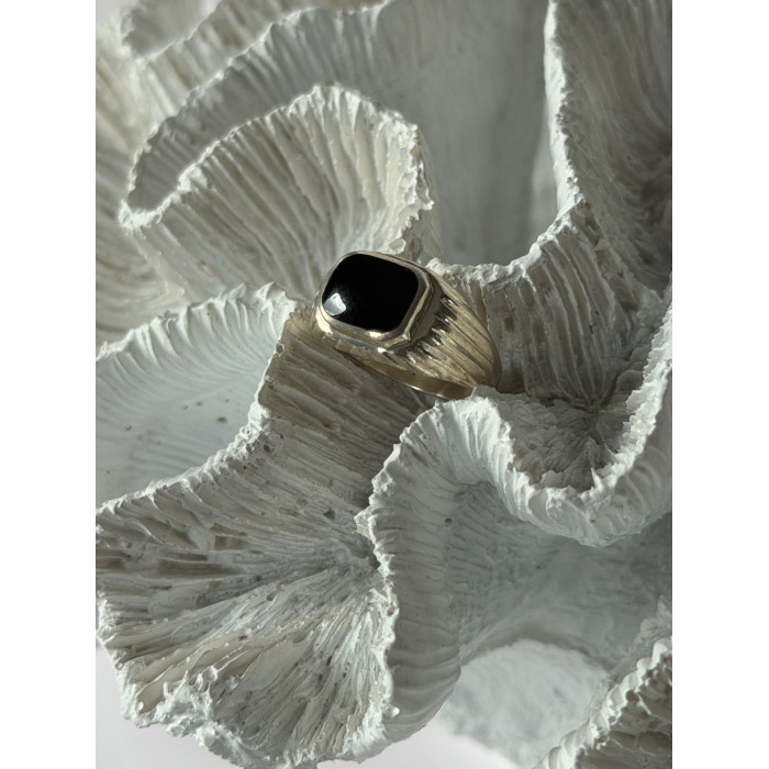 925 Sterling Silver Onyx Ring Size 7