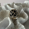 ARD Modernist 925 Sterling Silver Geometric Black Onyx Ring Size 8