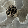 ARD Modernist 925 Sterling Silver Geometric Black Onyx Ring Size 8