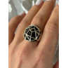 ARD Modernist 925 Sterling Silver Geometric Black Onyx Ring Size 8