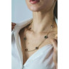 925 Sterling Silver Gold Plated Multicolor Jewelry Glass Necklace