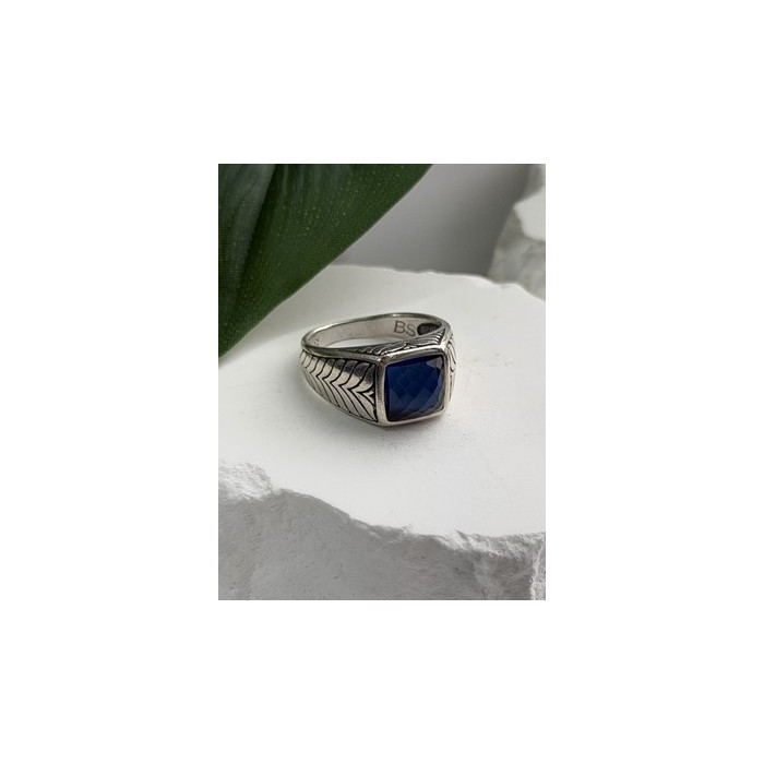 Vintage 925 Sterling Silver Sapphire Ring Size 7.5