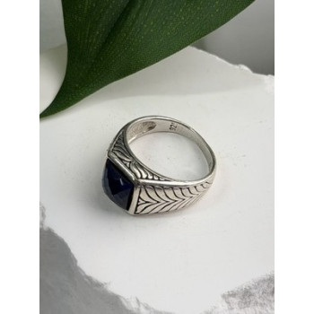 Vintage 925 Sterling Silver Sapphire Ring Size 7.5