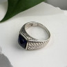 Vintage 925 Sterling Silver Sapphire Ring Size 7.5