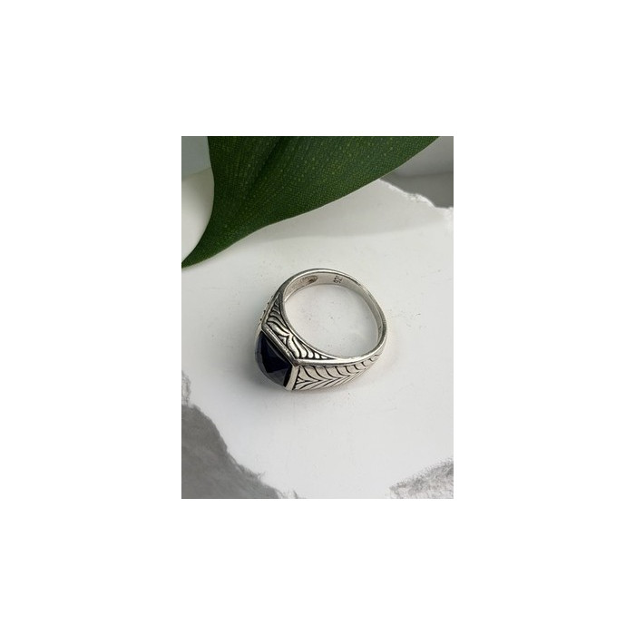 Vintage 925 Sterling Silver Sapphire Ring Size 7.5